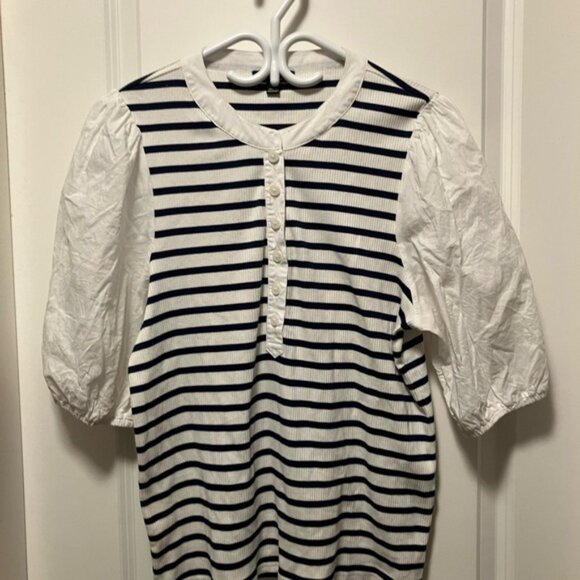 Striped navy and White Blouse - Picture 2 of 6